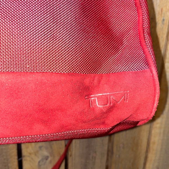 Tumi Red Carry On Travel Duffle Bag - Picture 4 of 10